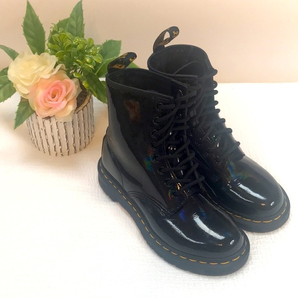 Dr Martens AirWair 1460 Patent Leather Boots Size 5 - Picture 2 of 11